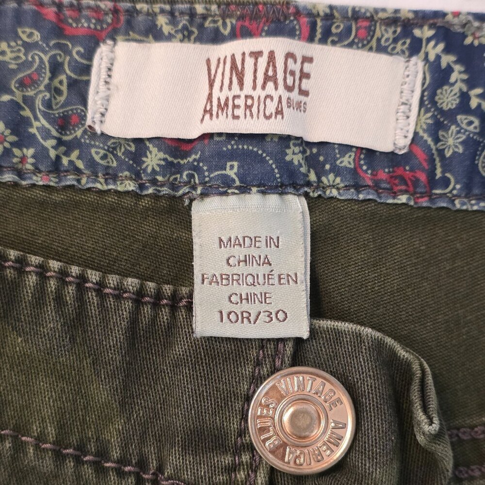 Vintage America Women's Bestie Camo Jeans, Size 10R/30 - Picture 4 of 10